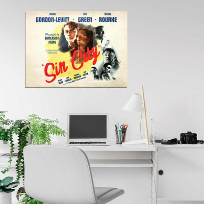 Sin City Vintage Retro Art Movie Wall Art Print Poster