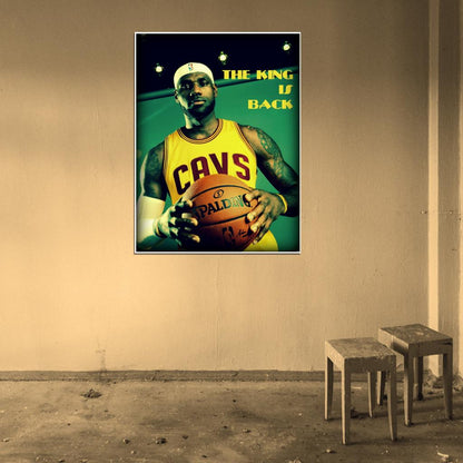 Lebron James The King Back Wall Art Print Poster