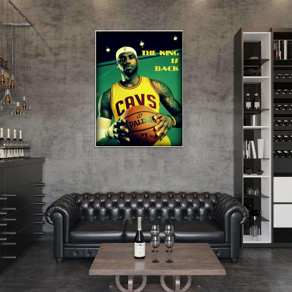 Lebron James The King Back Wall Art Print Poster