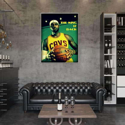 Lebron James The King Back Wall Art Print Poster