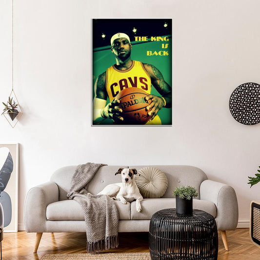 Lebron James The King Back Wall Art Print Poster