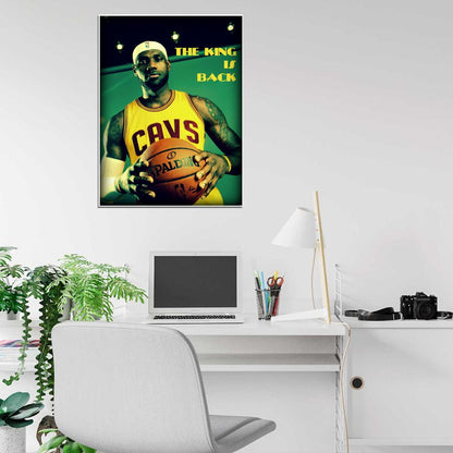 Lebron James The King Back Wall Art Print Poster