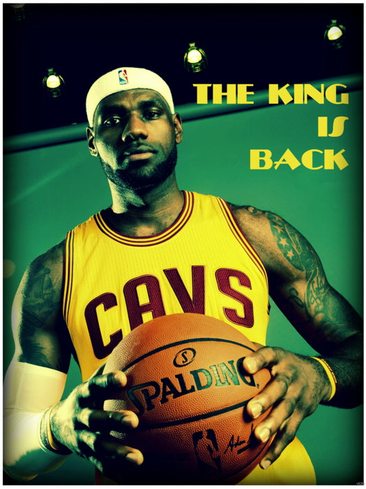 Lebron James The King Back Wall Art Print Poster