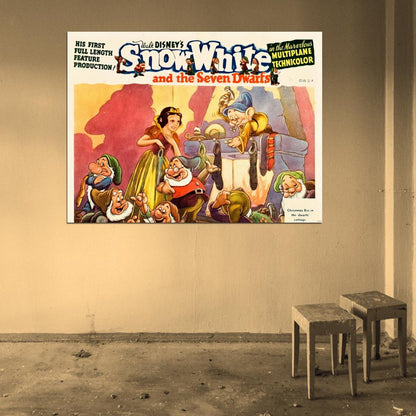 Snow White And The Seven Dwarfs 1937 Vintage Wall Art Print Poster