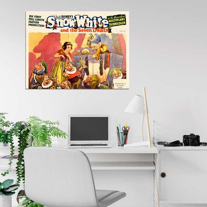 Snow White And The Seven Dwarfs 1937 Vintage Wall Art Print Poster