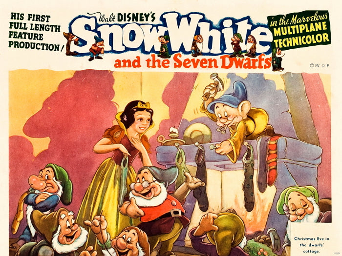 Snow White And The Seven Dwarfs 1937 Vintage Wall Art Print Poster