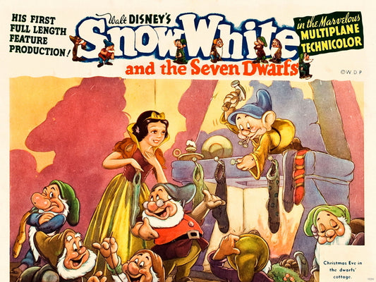 Snow White And The Seven Dwarfs 1937 Vintage Wall Art Print Poster