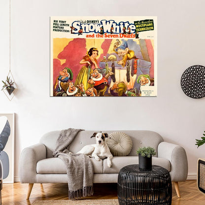 Snow White And The Seven Dwarfs 1937 Vintage Wall Art Print Poster
