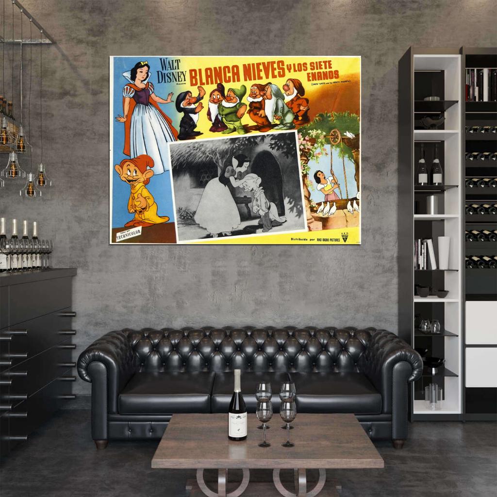 Snow White And The Seven Dwarfs 1937 Old Movie Wall Art Print Poster