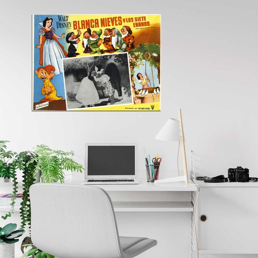Snow White And The Seven Dwarfs 1937 Old Movie Wall Art Print Poster
