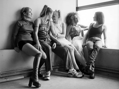 Spice Girls Pop Music Group Vintage BW Wall Art Print Poster