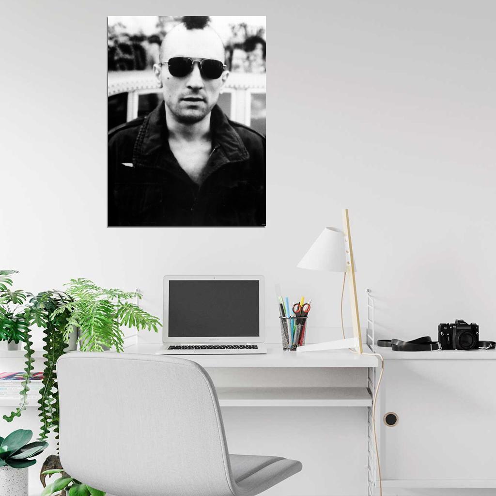 Taxi Driver Robert De Niro Retro Movie BW Wall Art Print Poster