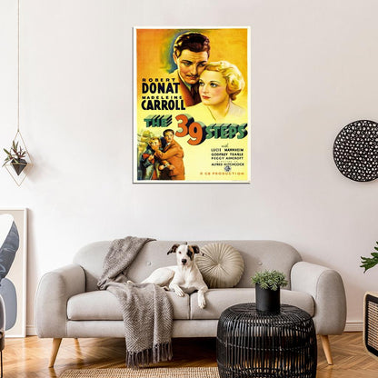 The 39 Steps Retro Classic Movie Vintage Wall Art Print Poster