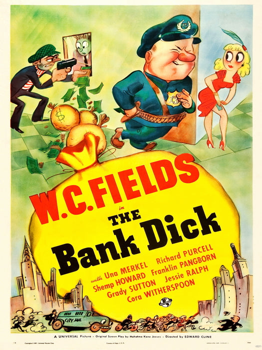 The Bank Dick 1940 Retro Classic Movie Vintage Wall Art Print Poster