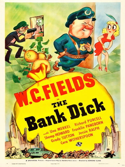 The Bank Dick 1940 Retro Classic Movie Vintage Wall Art Print Poster