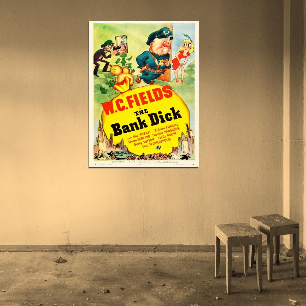 The Bank Dick 1940 Retro Classic Movie Vintage Wall Art Print Poster
