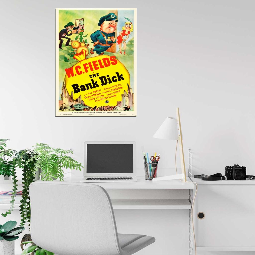 The Bank Dick 1940 Retro Classic Movie Vintage Wall Art Print Poster