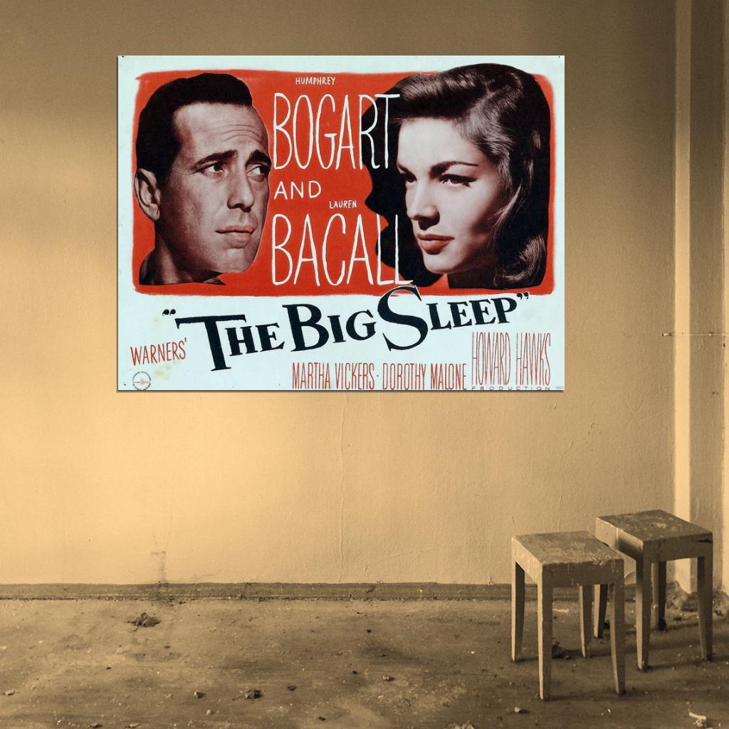 The Big Sleep 1946 Retro Classic Movie Vintage Wall Art Print Poster