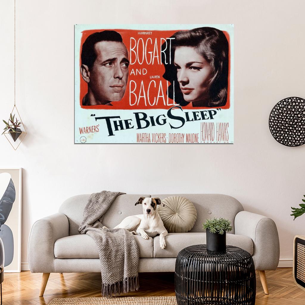 The Big Sleep 1946 Retro Classic Movie Vintage Wall Art Print Poster