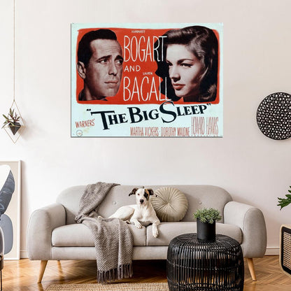 The Big Sleep 1946 Retro Classic Movie Vintage Wall Art Print Poster