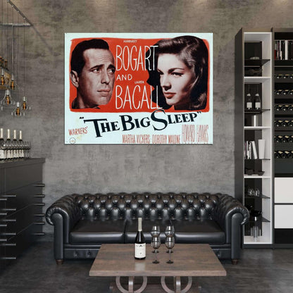 The Big Sleep 1946 Retro Classic Movie Vintage Wall Art Print Poster