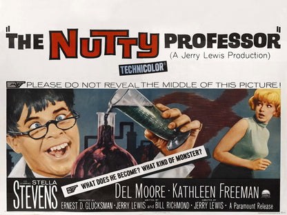 The Nutty Professor 1963 Retro Classic Movie Wall Art Print Poster