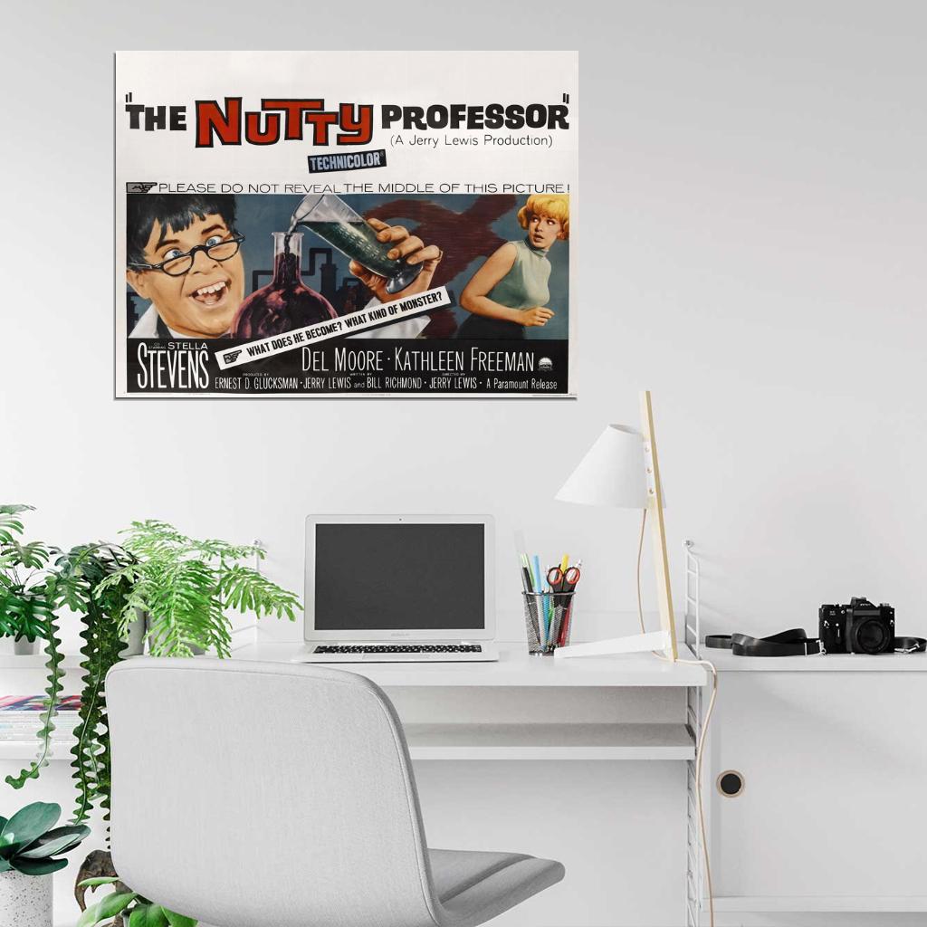 The Nutty Professor 1963 Retro Classic Movie Wall Art Print Poster