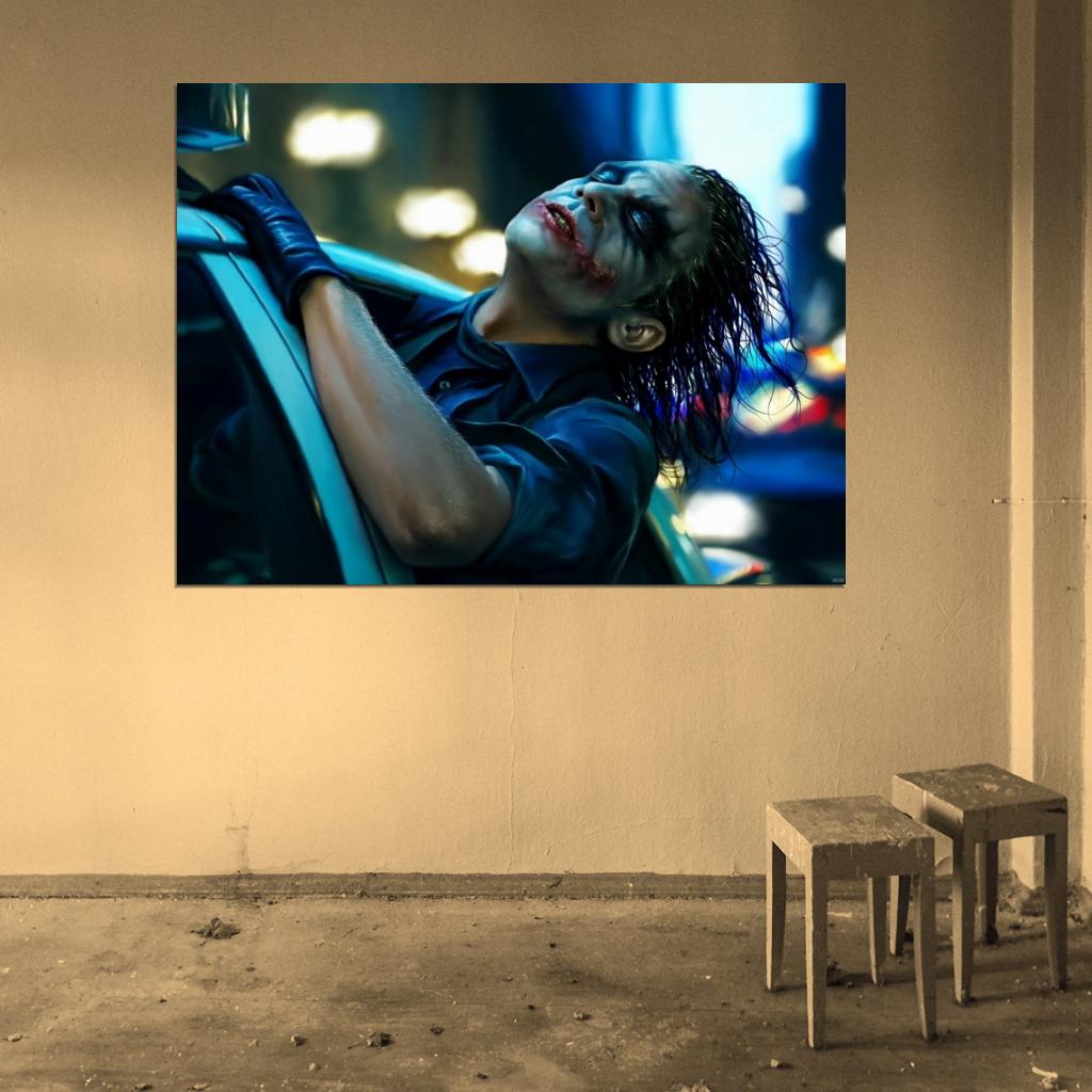 The Dark Knight Joker Movie Cool Art Wall Art Print Poster