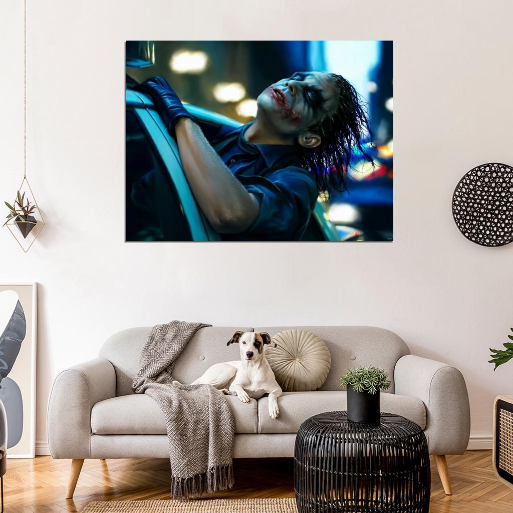 The Dark Knight Joker Movie Cool Art Wall Art Print Poster