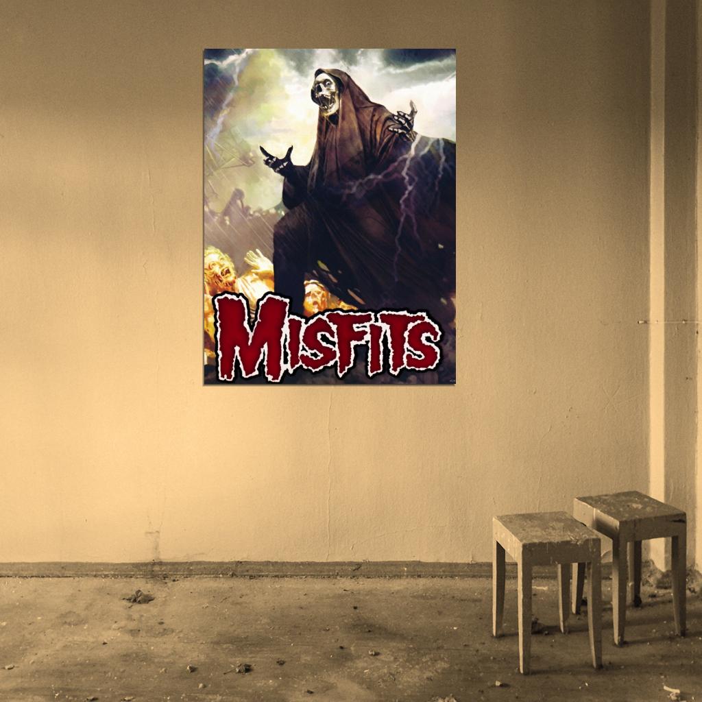 The Misfits Horror Punk Heavy Metal Band Art Wall Art Print Poster