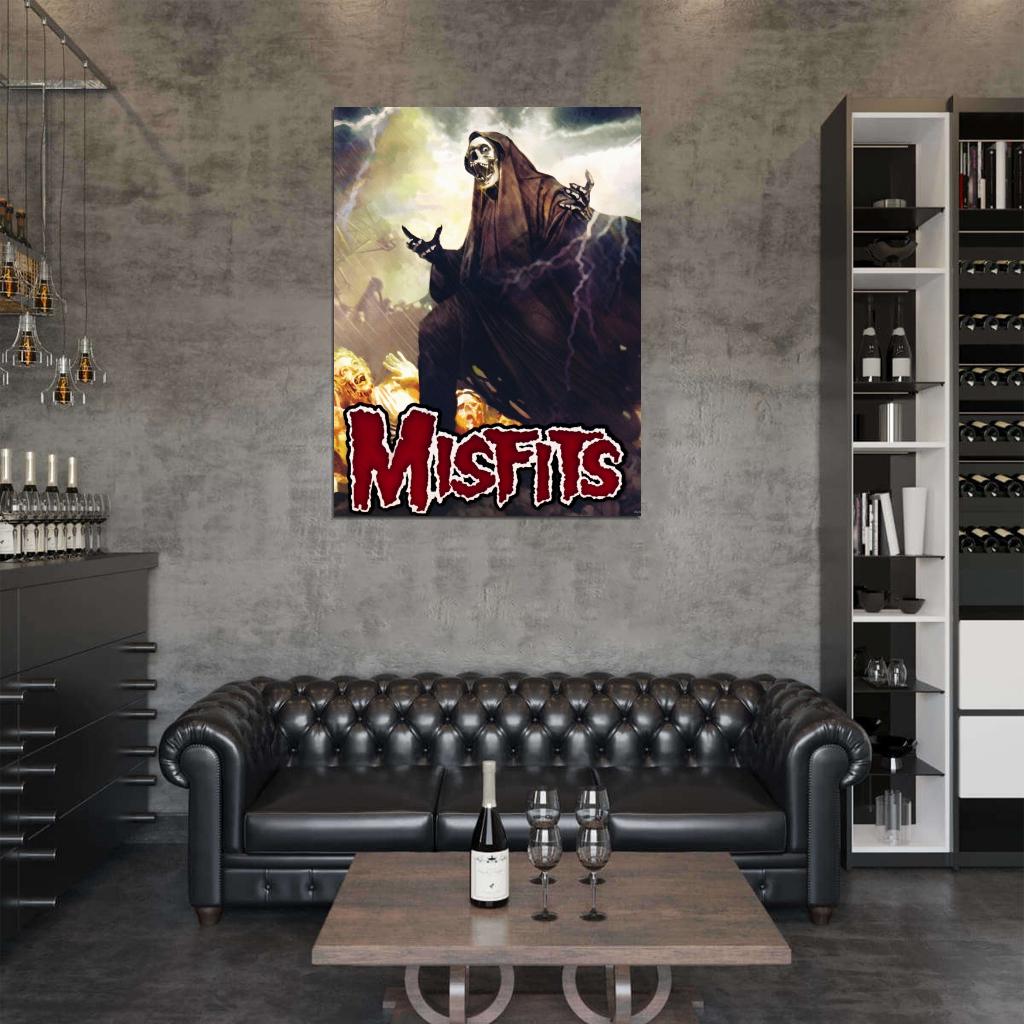 The Misfits Horror Punk Heavy Metal Band Art Wall Art Print Poster