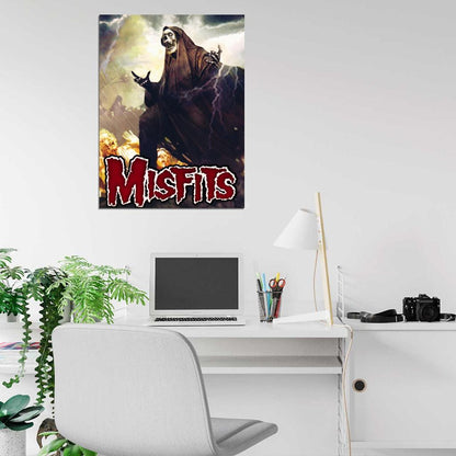 The Misfits Horror Punk Heavy Metal Band Art Wall Art Print Poster