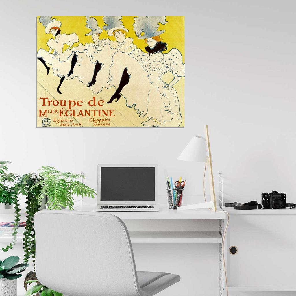La Troupe De Mlle Eglantine 1985 Vintage Art Wall Art Print Poster
