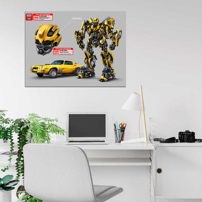 Transformers Bumblebee Camaro Movie Art Wall Art Print Poster
