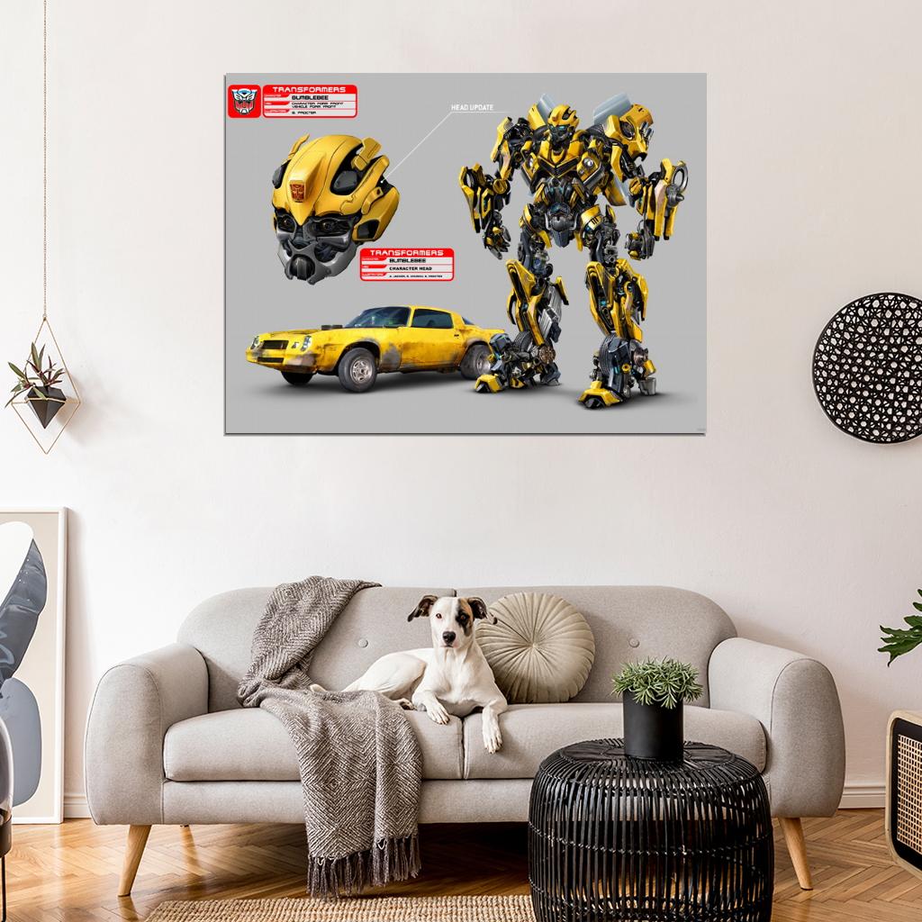 Transformers Bumblebee Camaro Movie Art Wall Art Print Poster