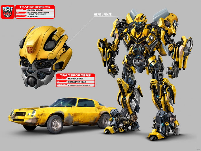 Transformers Bumblebee Camaro Movie Art Wall Art Print Poster