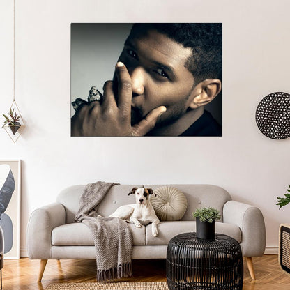 Usher Cool Portrait R&B Music Singer Wall Art Print Poster
