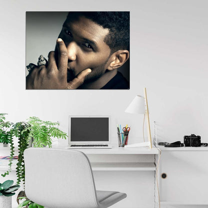 Usher Cool Portrait R&B Music Singer Wall Art Print Poster
