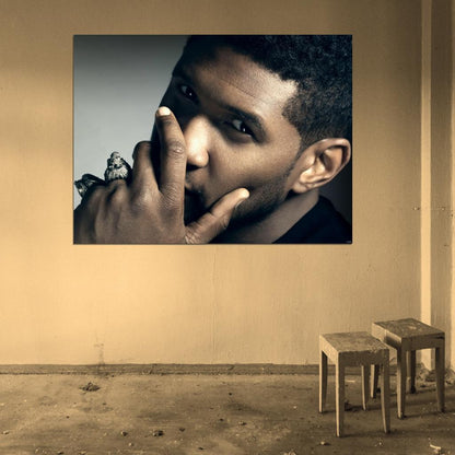 Usher Cool Portrait R&B Music Singer Wall Art Print Poster