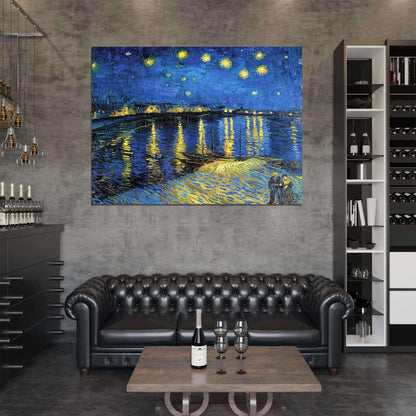 Starry Night Van Gogh Painting Retro Vintage Wall Art Print Poster