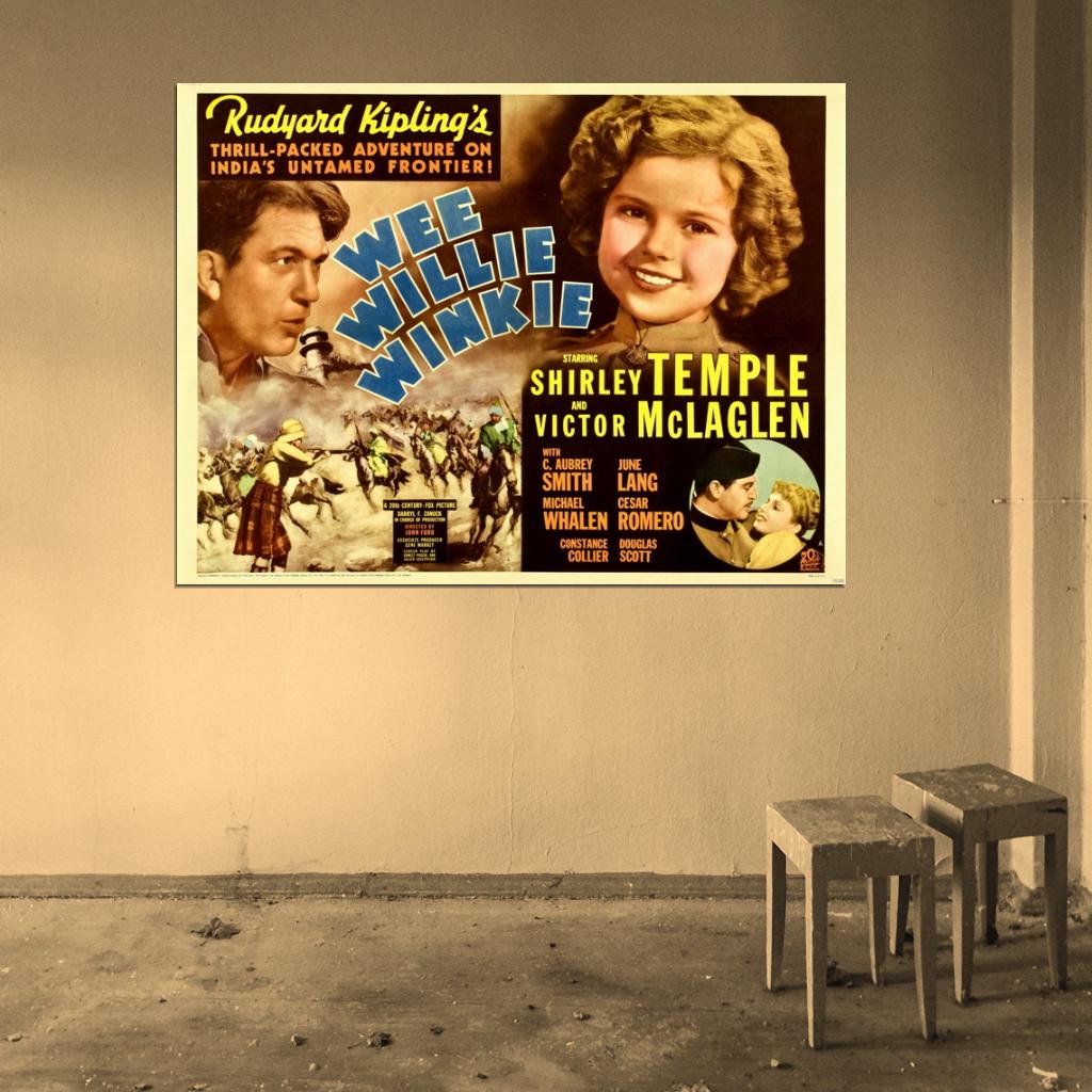 Wee Willie Winkie 1937 Classic Movie Vintage Wall Art Print Poster