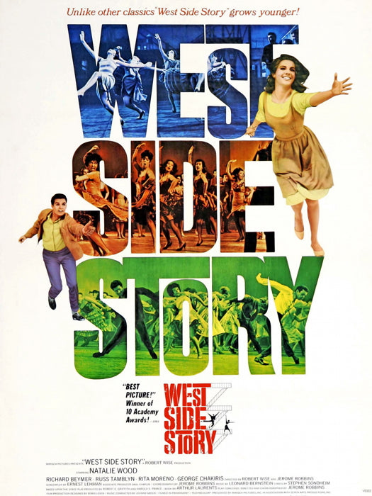 West Side Story 1961 Classic Movie Vintage Wall Art Print Poster