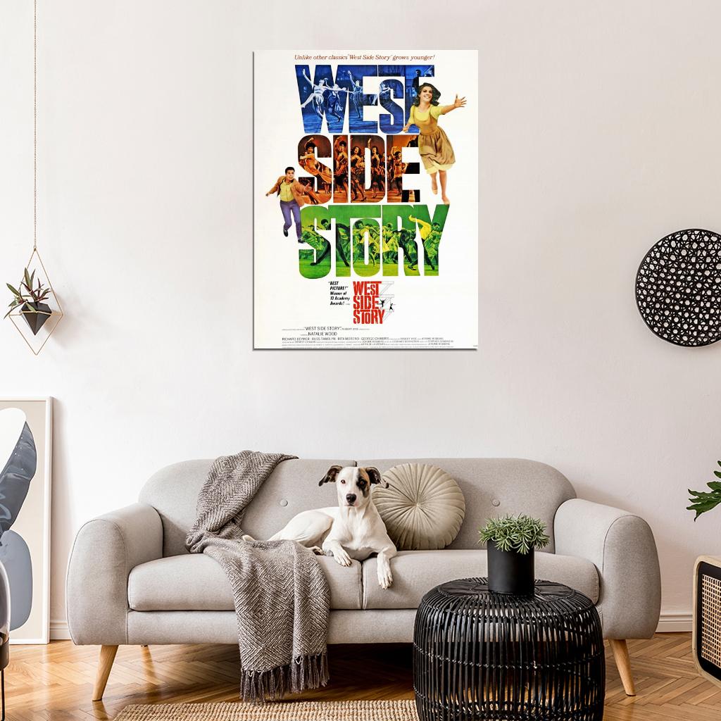 West Side Story 1961 Classic Movie Vintage Wall Art Print Poster