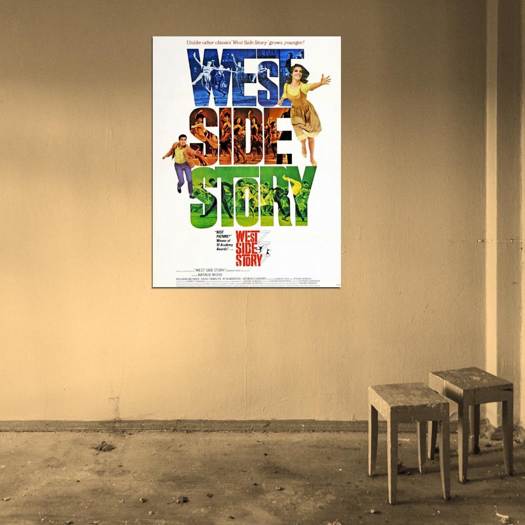 West Side Story 1961 Classic Movie Vintage Wall Art Print Poster