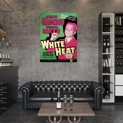 White Heat 1949 James Cagney Movie Vintage Wall Art Print Poster