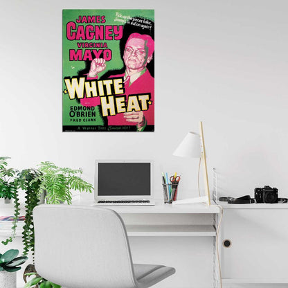 White Heat 1949 James Cagney Movie Vintage Wall Art Print Poster