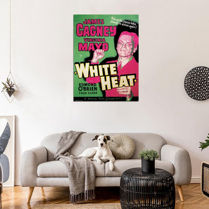 White Heat 1949 James Cagney Movie Vintage Wall Art Print Poster