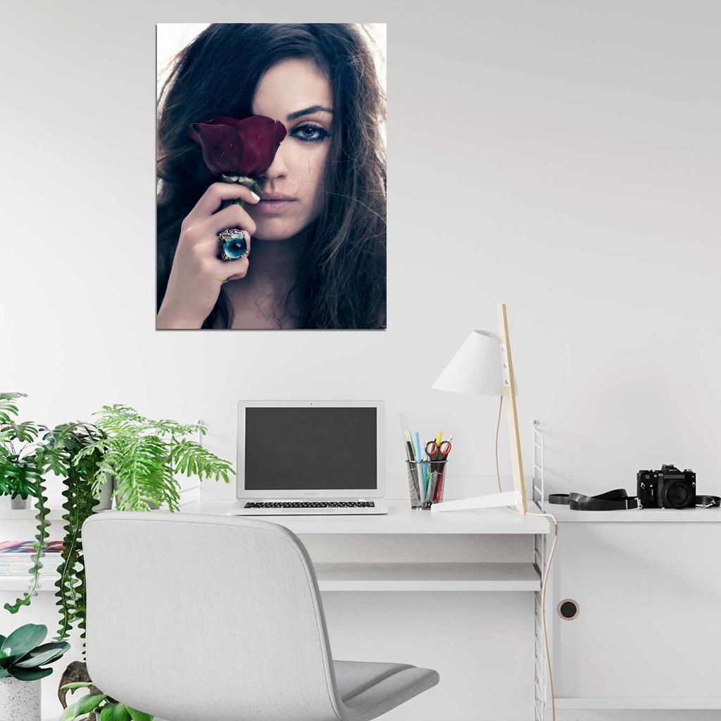 Mila Kunis Rose Amazing Cool Portrait Actress Wall Art Print Poster