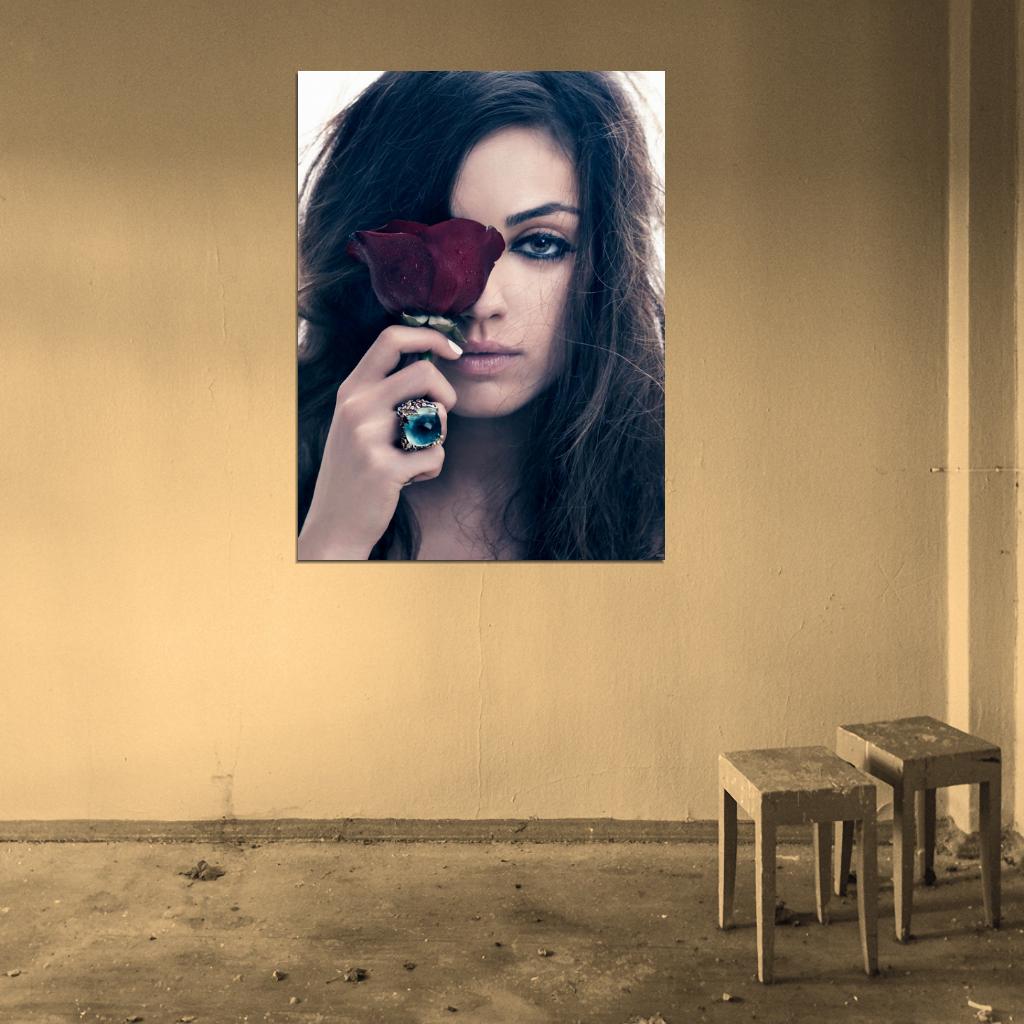 Mila Kunis Rose Amazing Cool Portrait Actress Wall Art Print Poster
