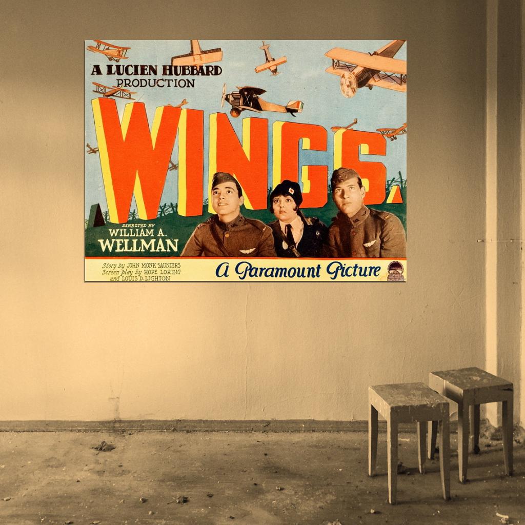 Wings 1927 Retro Classic Movie Vintage Wall Art Print Poster